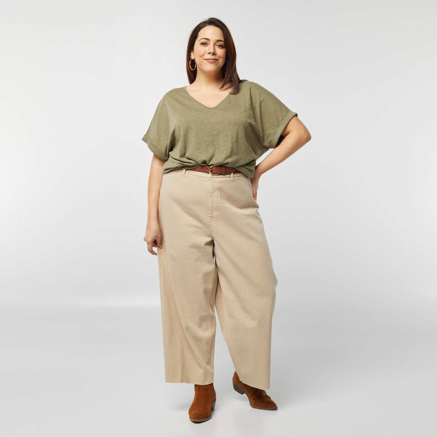 Tee-shirt avec dos macramé KAKI