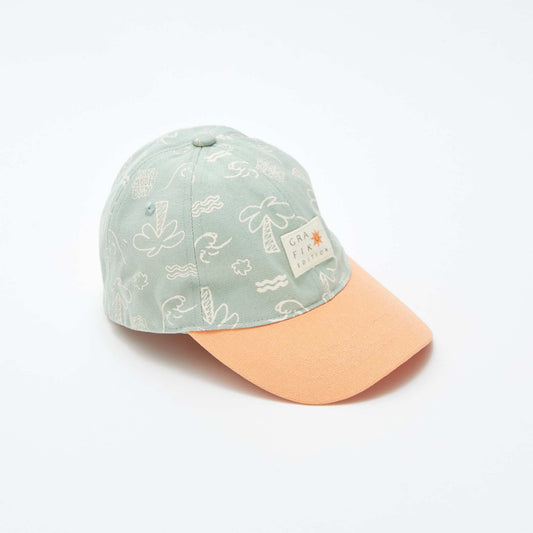 Casquette  en toile à motif BLEU