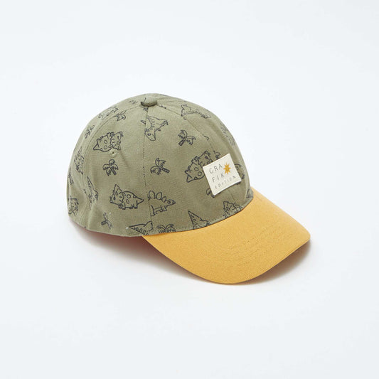Casquette  en toile à motif VERT