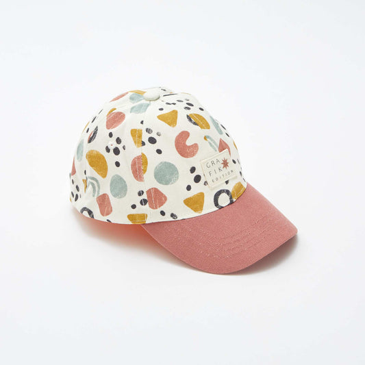 Casquette  en toile à motif BEIGE