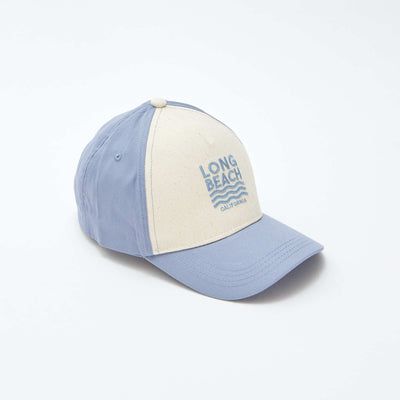 Casquette en toile avec broderies BLEU