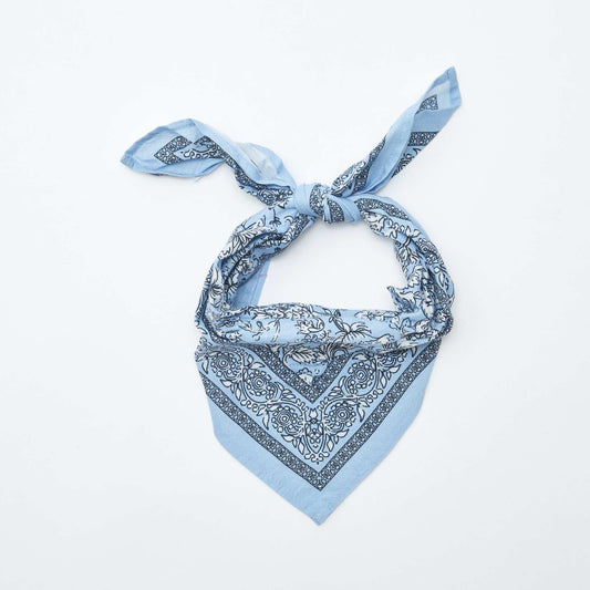 Foulard imprimé 'bandana' BLEU