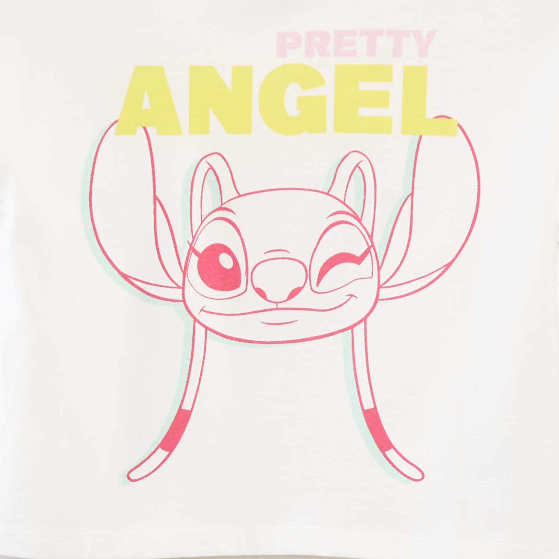 Tee-shirt crop top 'Stitch' BLANC