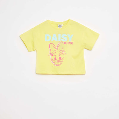 Tee-shirt crop top 'Daisy' JAUNE