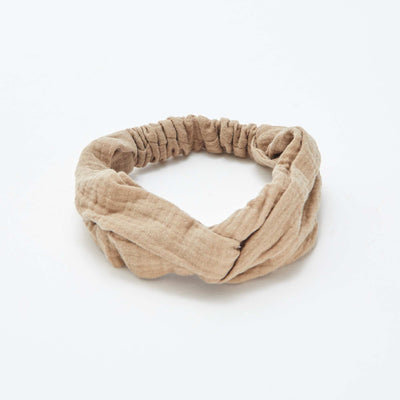 Bandeau en gaze de coton MARRON
