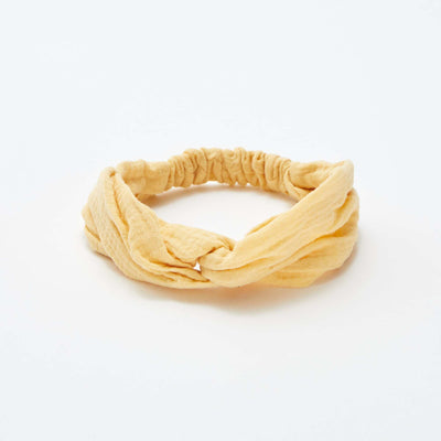 Bandeau en gaze de coton JAUNE
