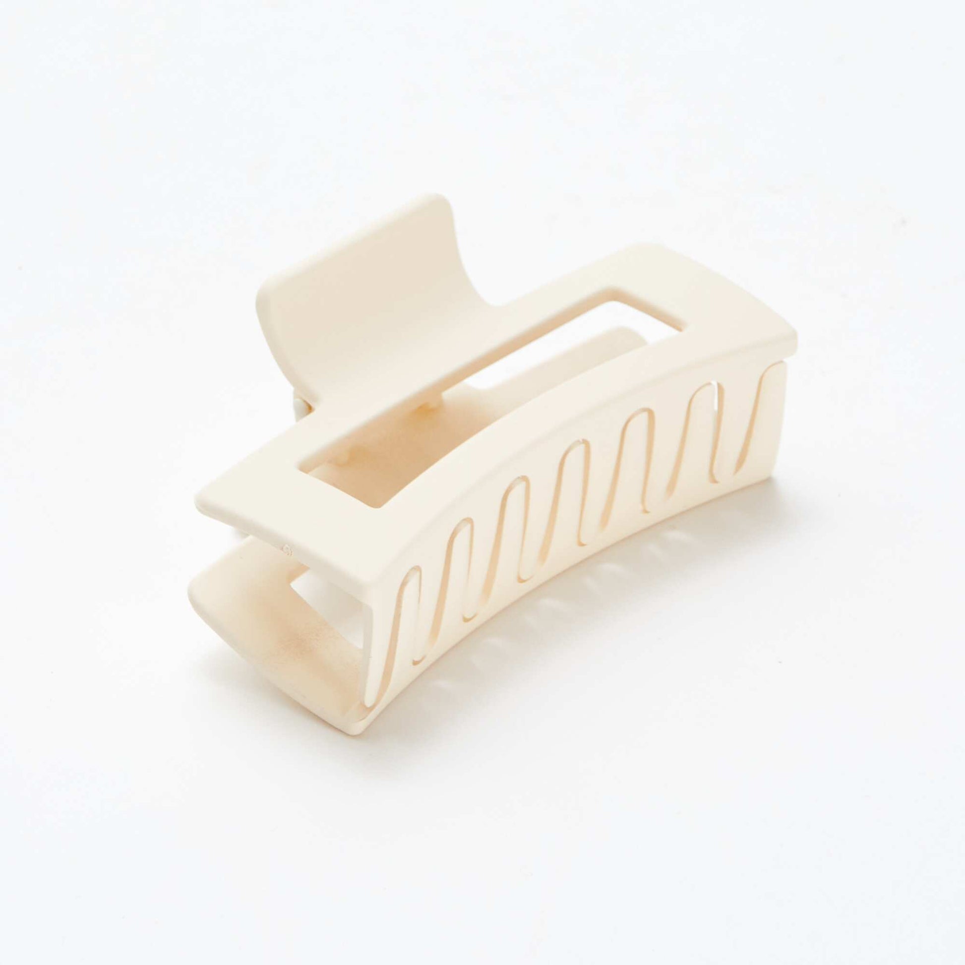 Lot de 2 pinces crabe forme rectangle BEIGE