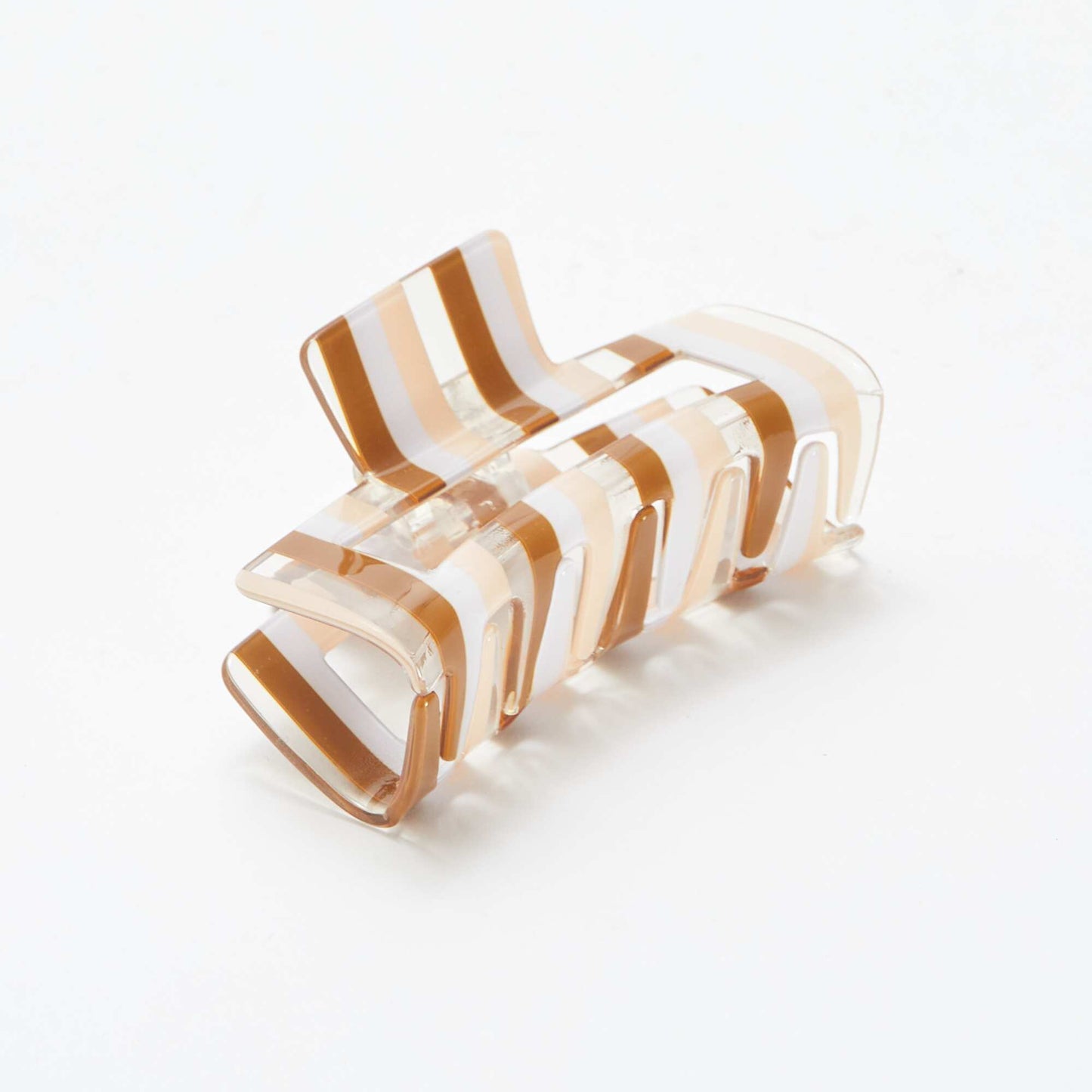 Lot de 2 pinces crabe forme rectangle BEIGE