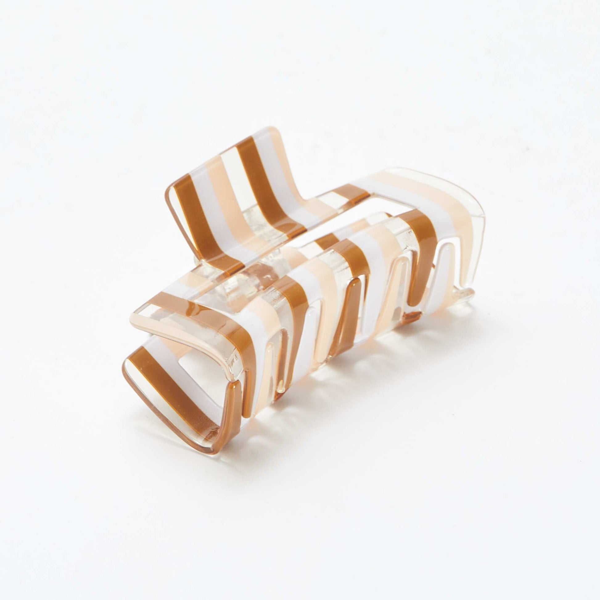 Lot de 2 pinces crabe forme rectangle BEIGE