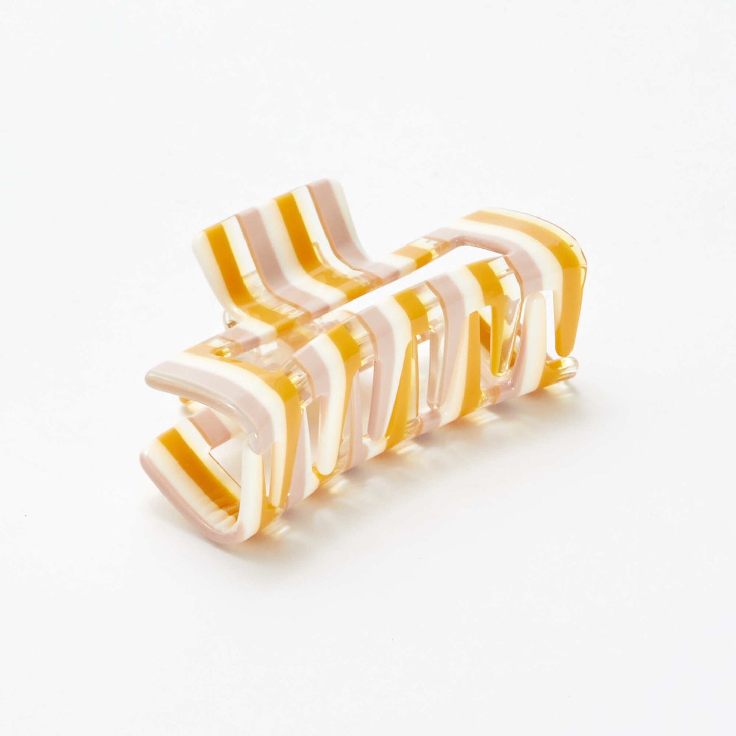 Lot de 2 pinces crabe forme rectangle JAUNE