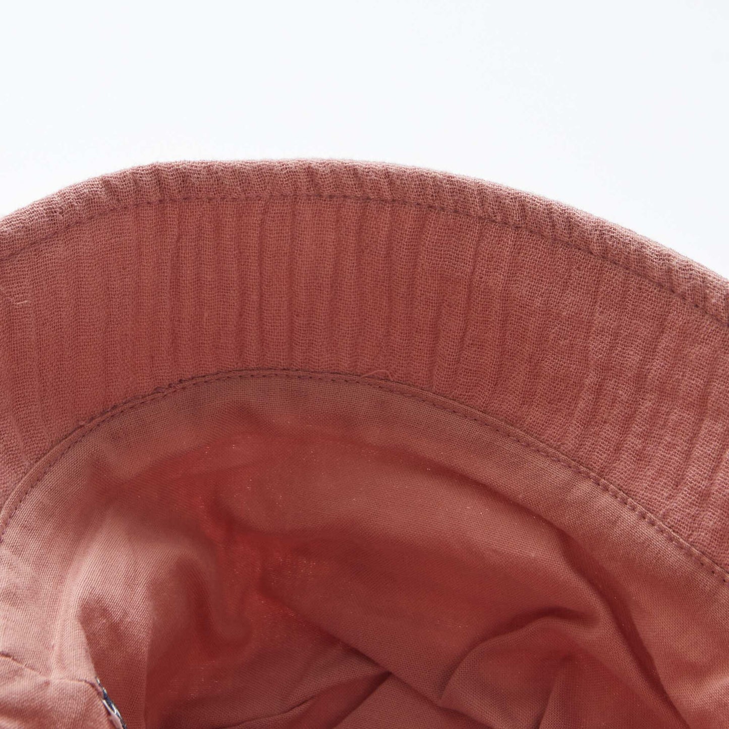 Bob en gaze de coton avec broderie soleil ROSE