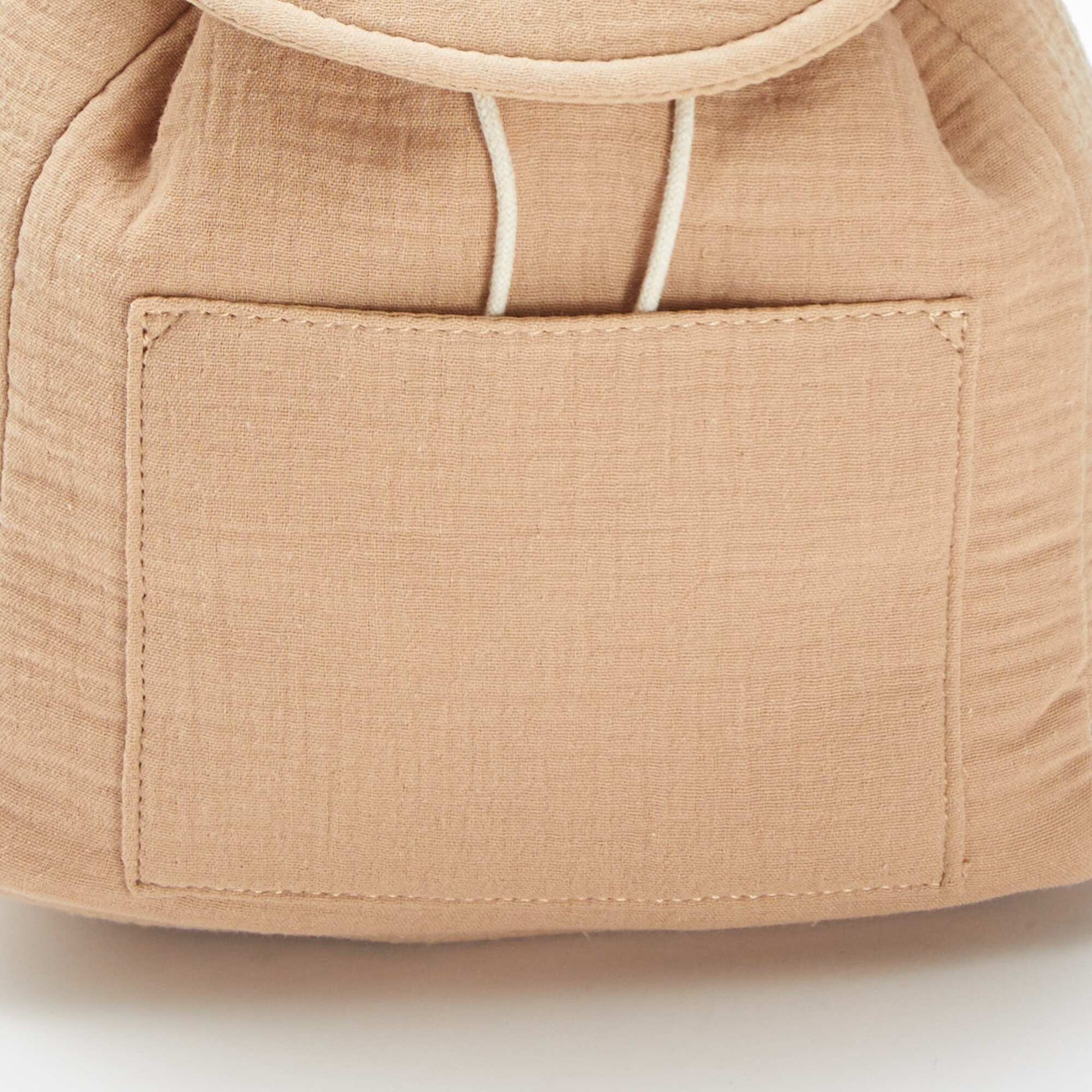 Sac à dos en gaze de coton BEIGE