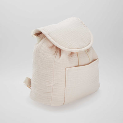 Sac à dos en gaze de coton BEIGE