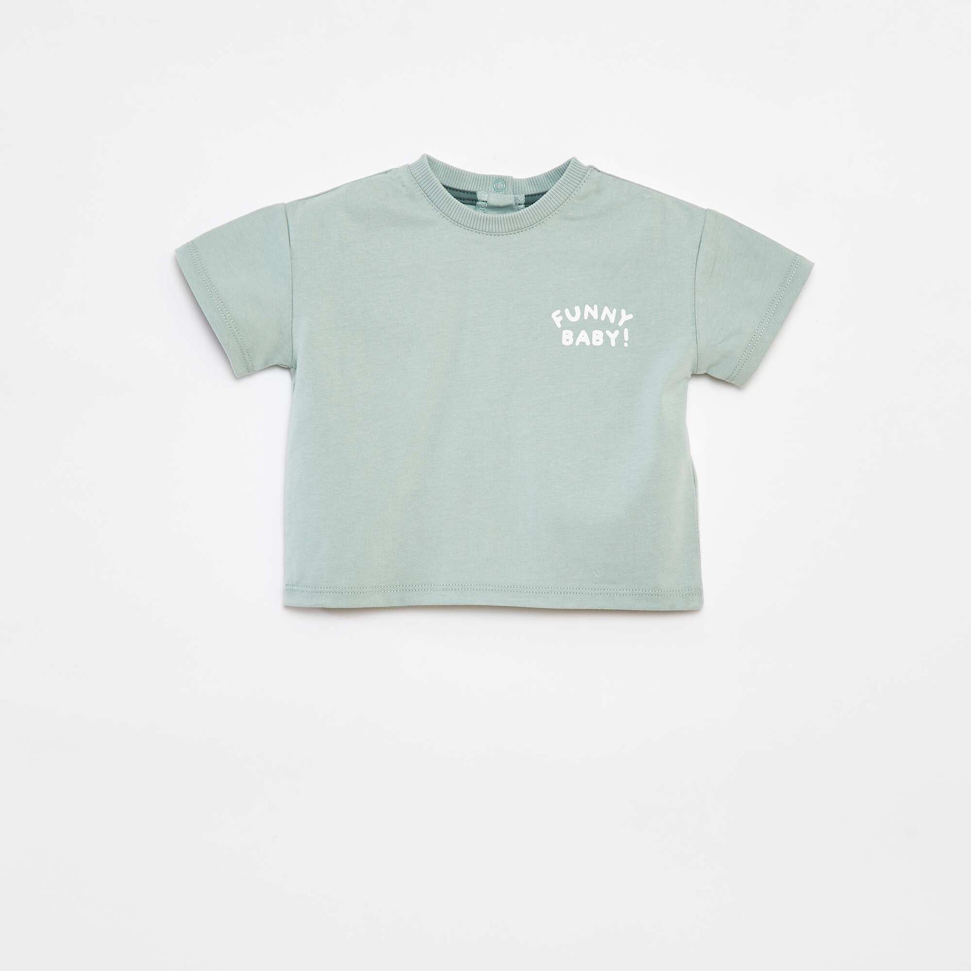 Ensemble court t-shirt + short + bob - 3 pièces VERT
