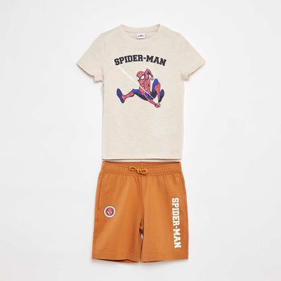 Ensemble pyjama court 'Avengers' - 2 pièces BEIGE