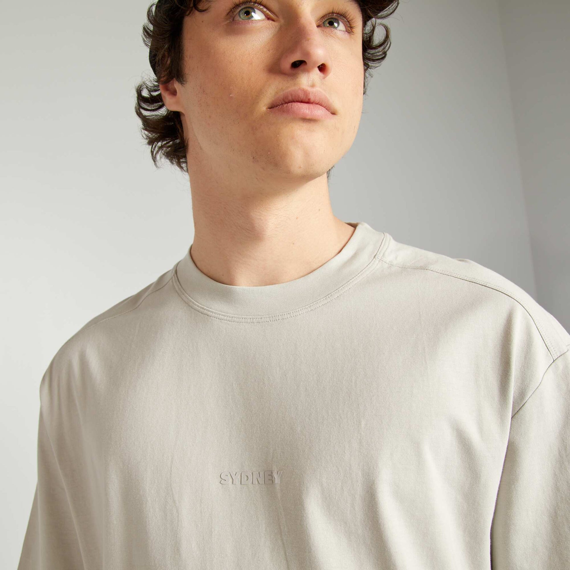 T-shirt manches courtes en maille jersey GRIS