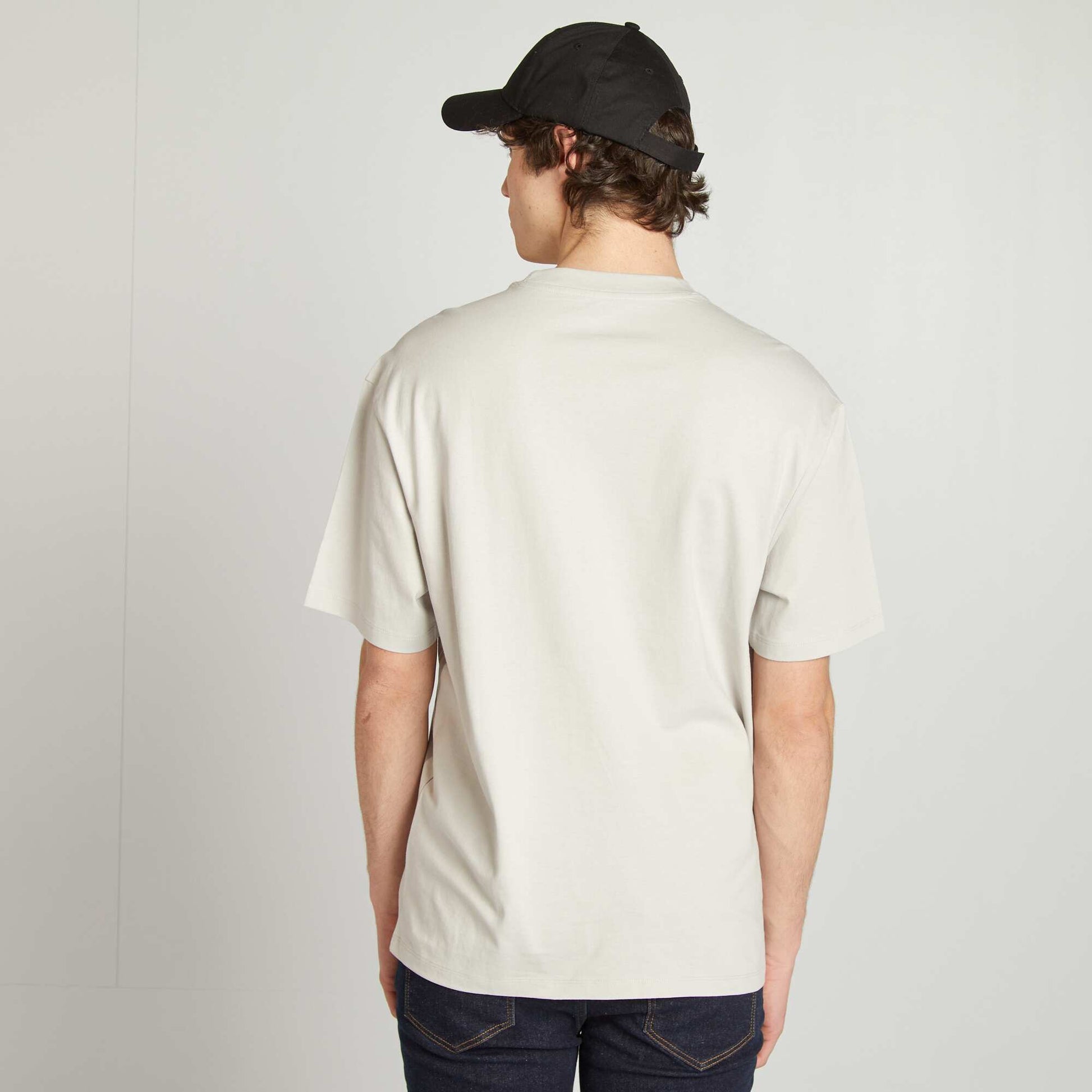 T-shirt manches courtes en maille jersey GRIS