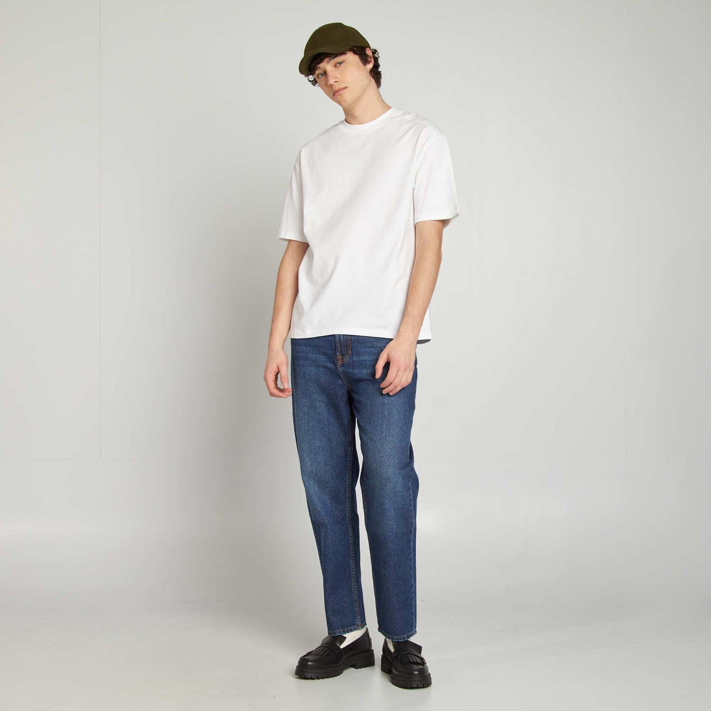 T-shirt manches courtes en maille jersey BLANC