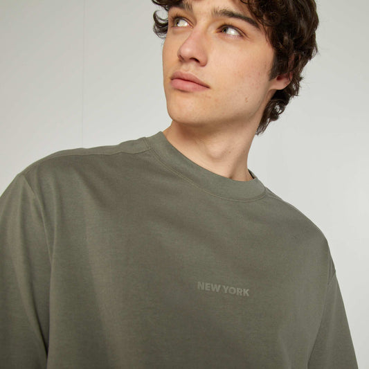 T-shirt manches courtes en maille jersey GRIS
