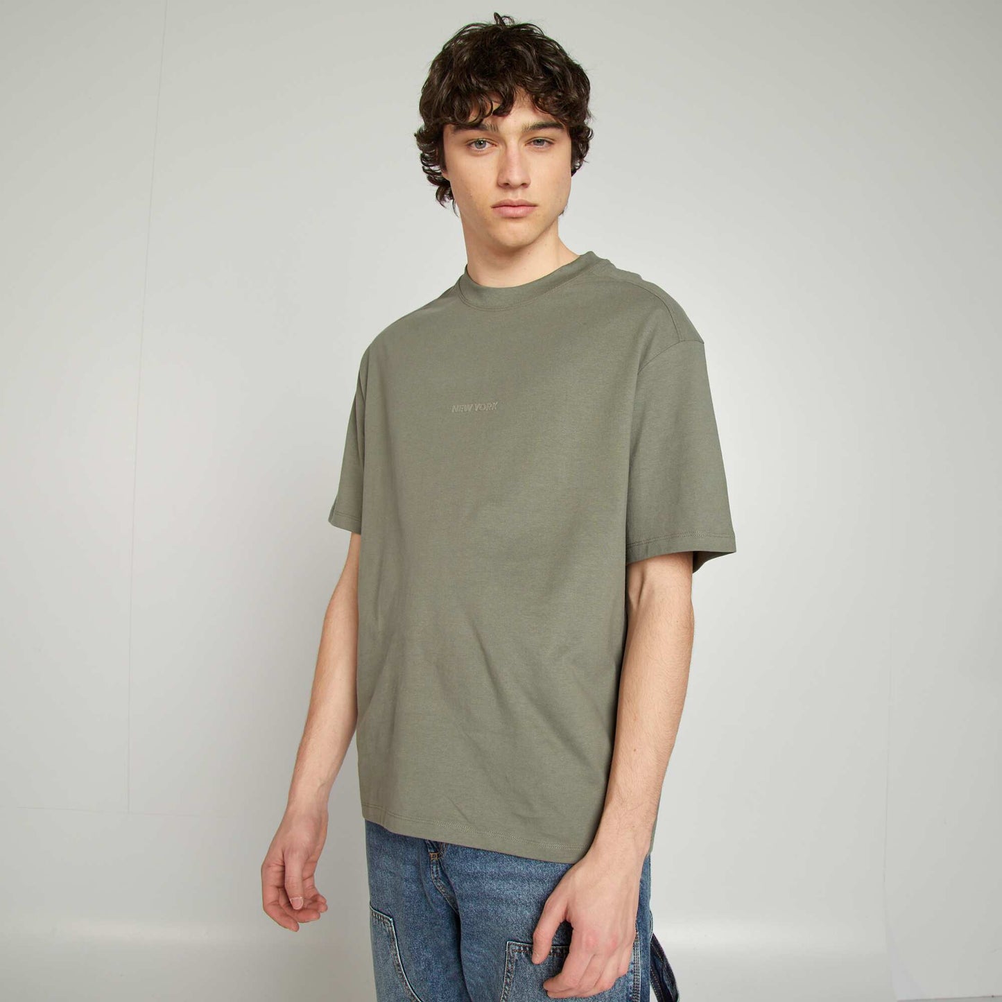 T-shirt manches courtes en maille jersey GRIS