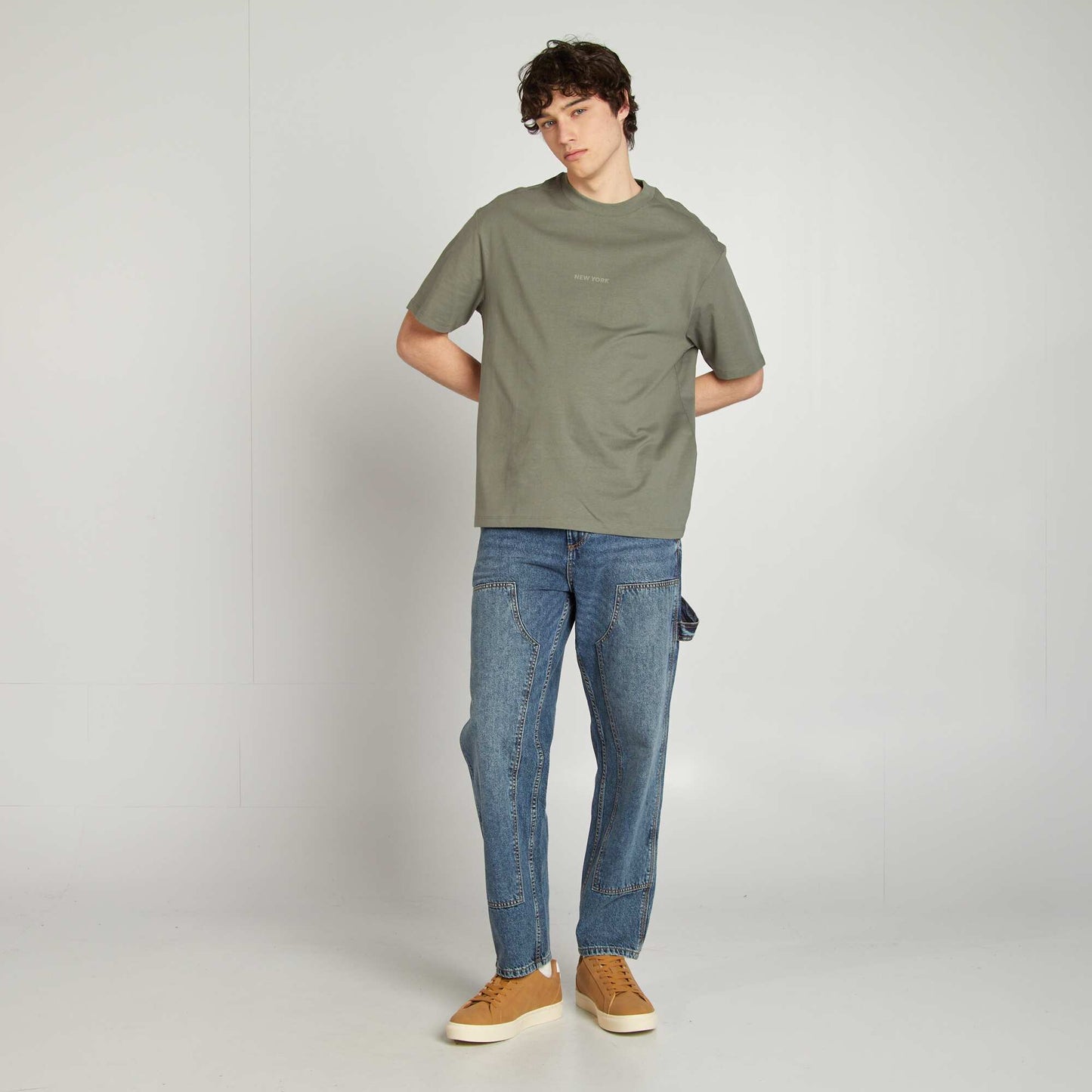 T-shirt manches courtes en maille jersey GRIS