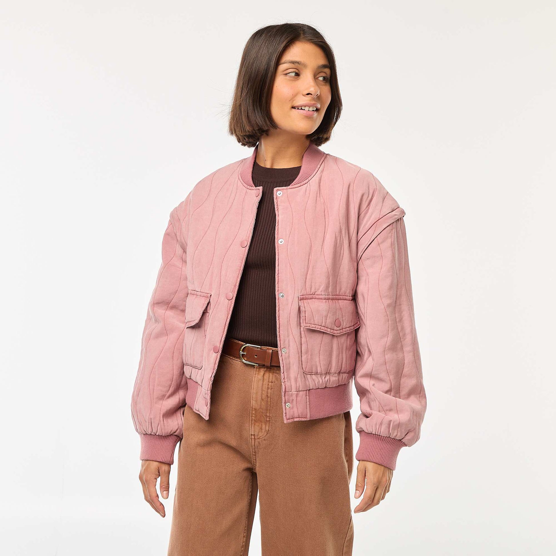 Veste matelassée 2 en 1 avec manches amovibles ROSE