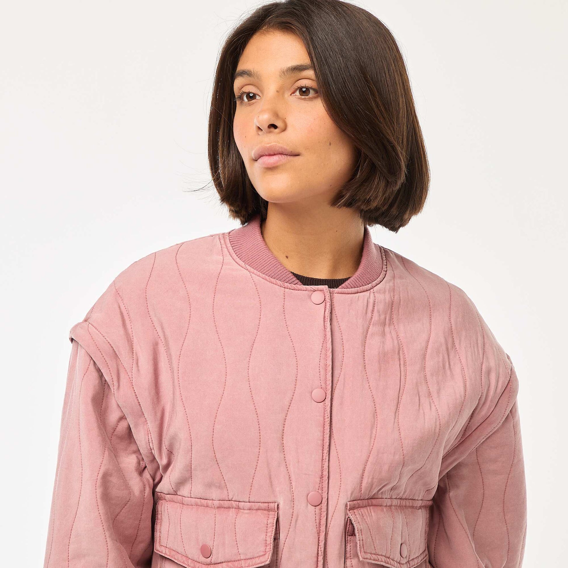 Veste matelassée 2 en 1 avec manches amovibles ROSE