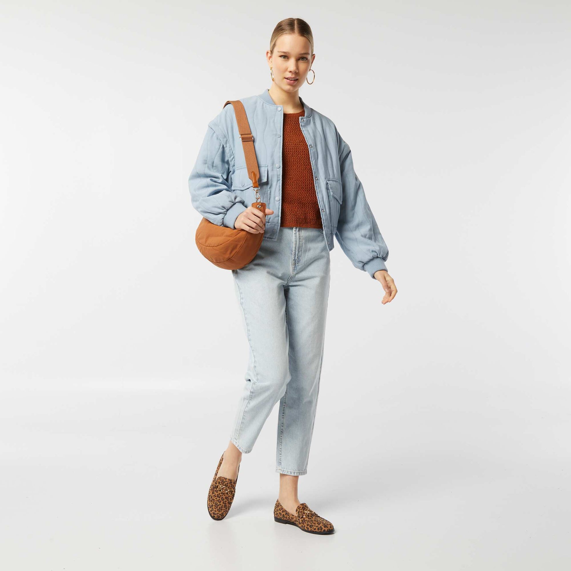 Veste matelassée 2 en 1 avec manches amovibles BLEU