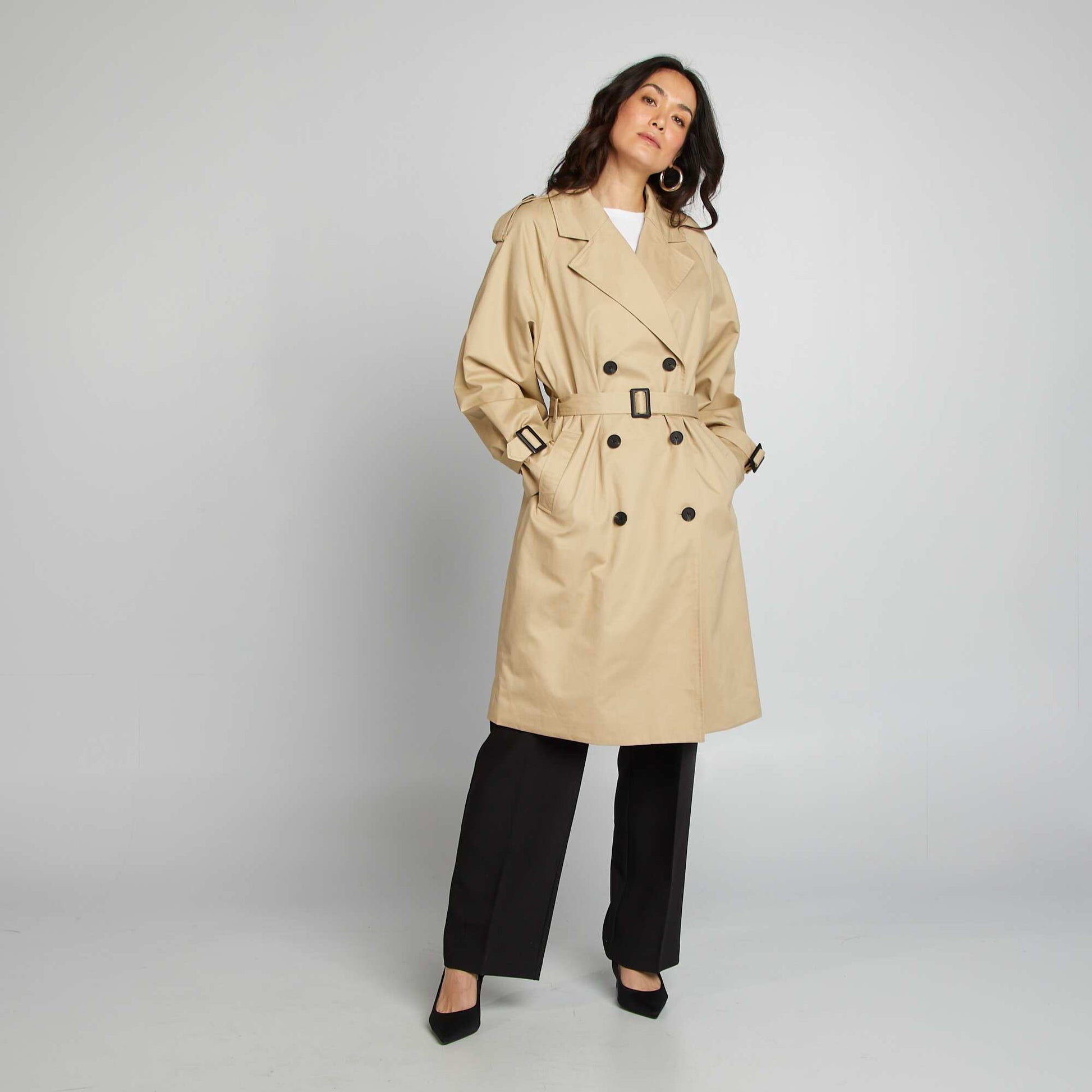 Trench mi-long BEIGE