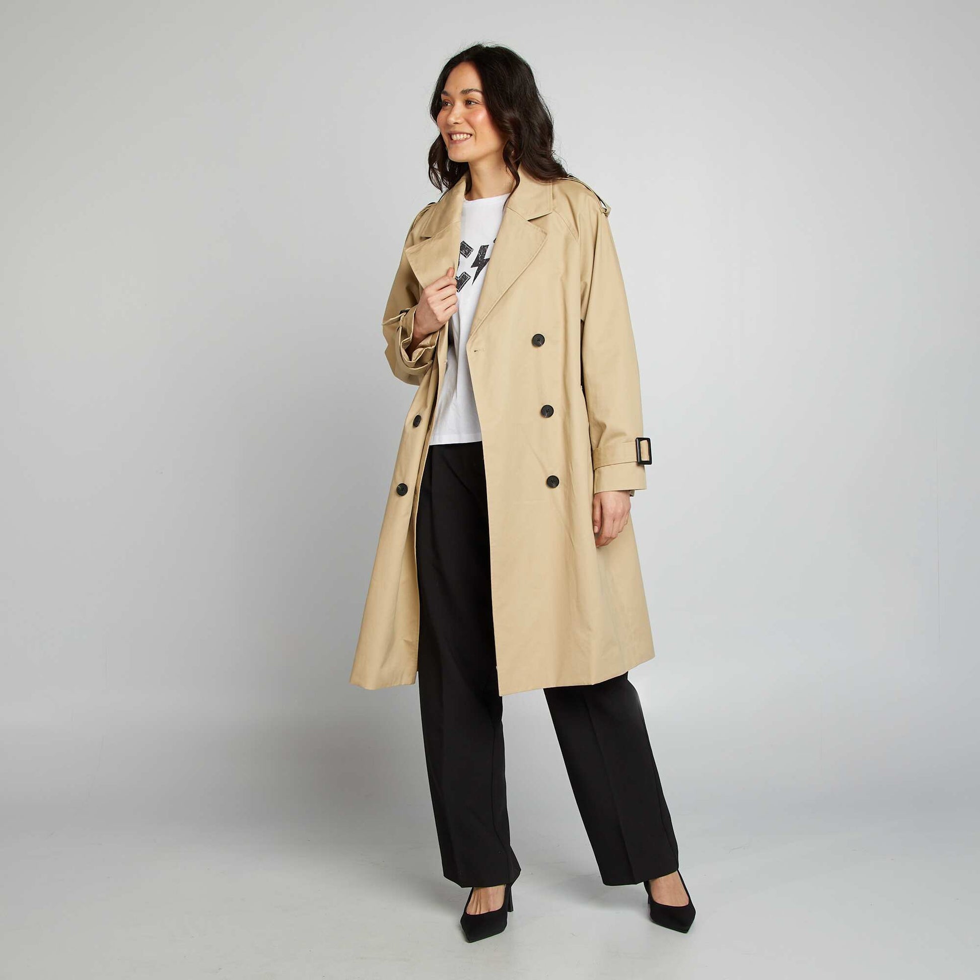 Trench mi-long BEIGE