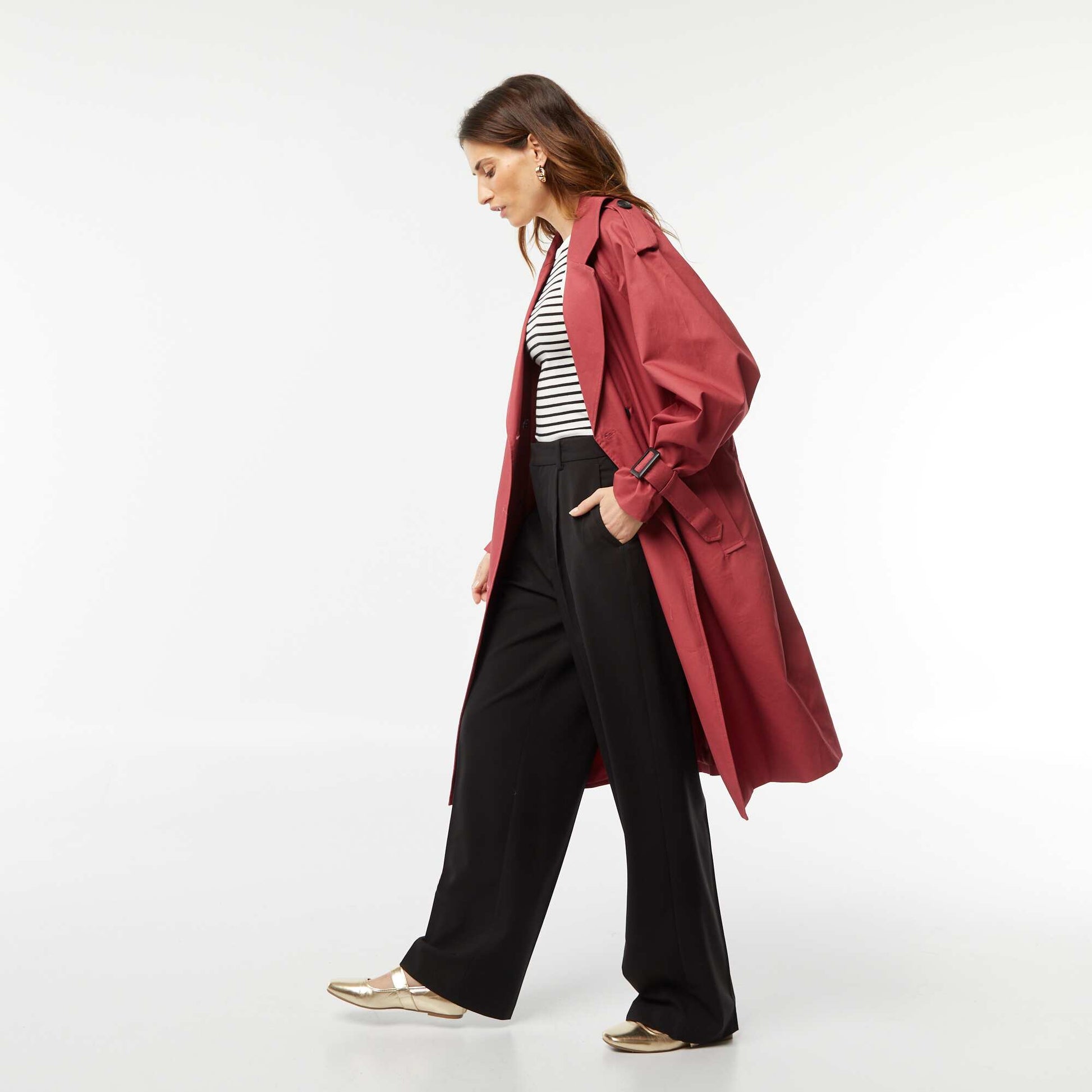 Trench mi-long ROSE