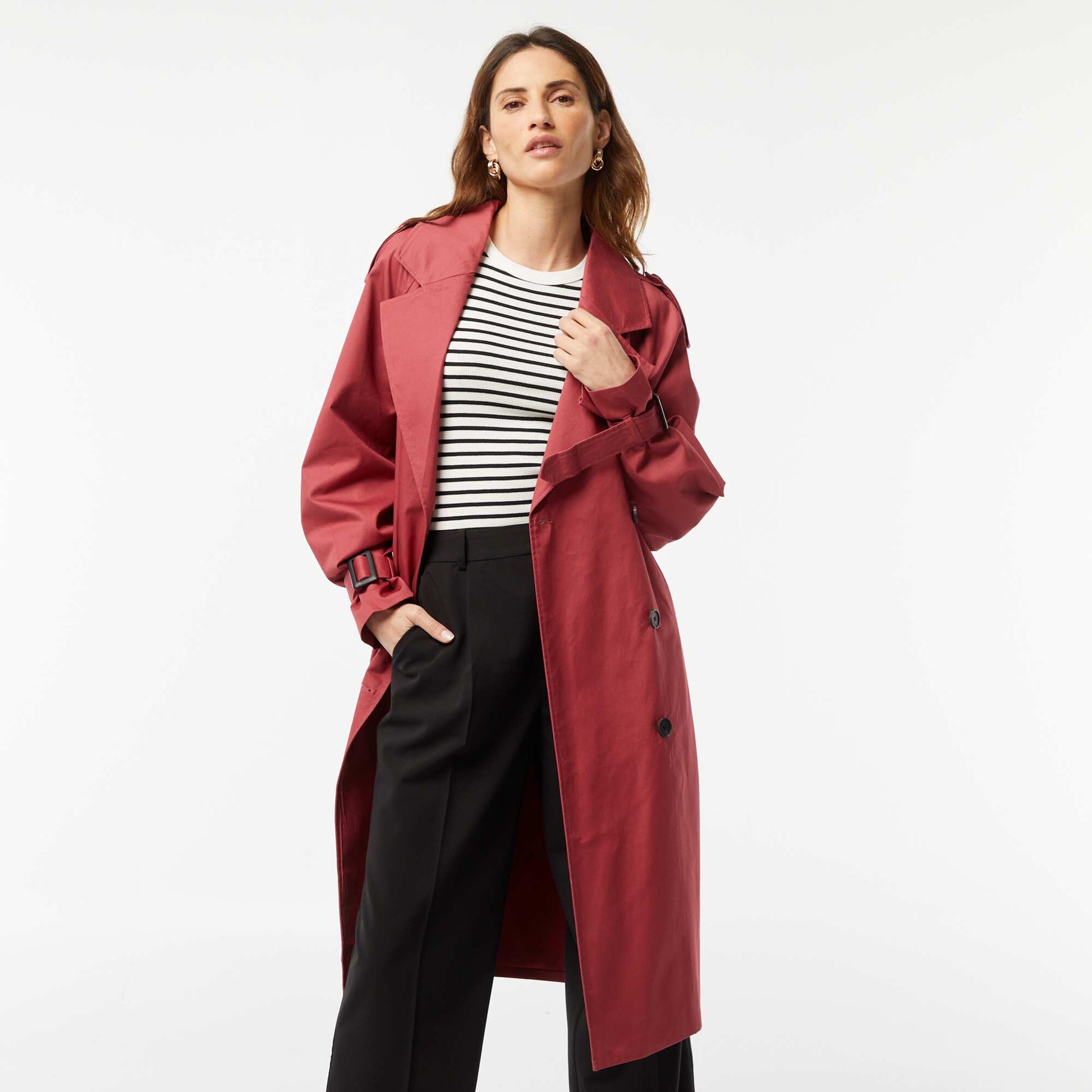 Trench mi-long ROSE