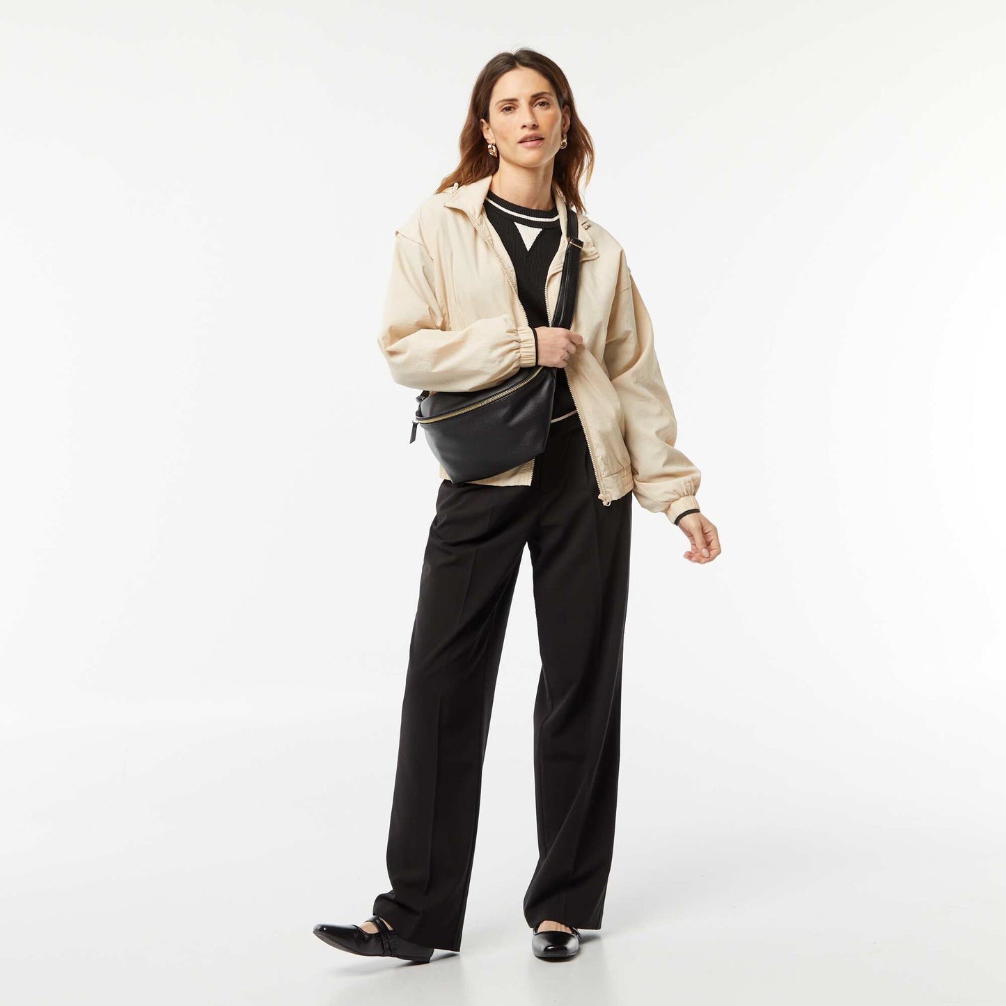 Coupe-vent à capuche BEIGE