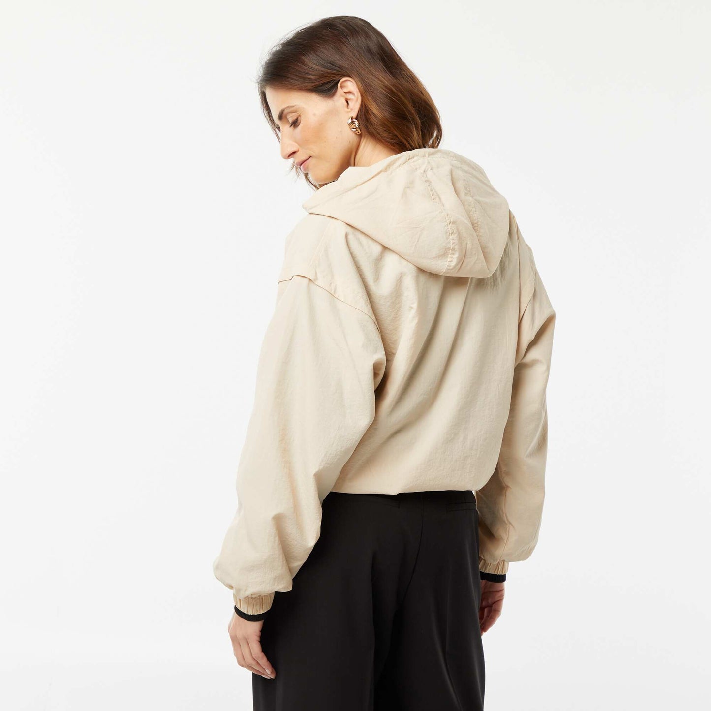 Coupe-vent à capuche BEIGE