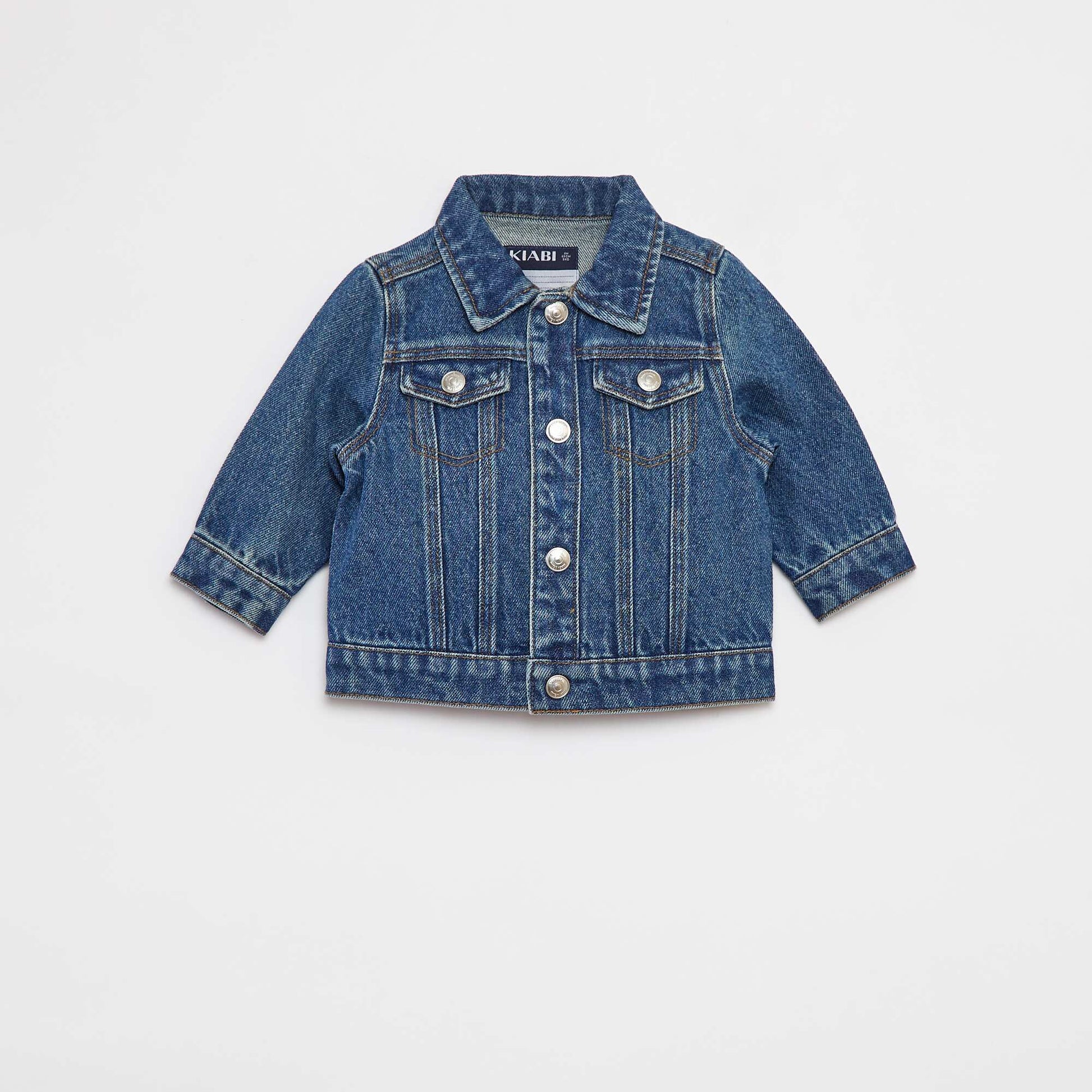 Veste en denim à manches longues BLEU