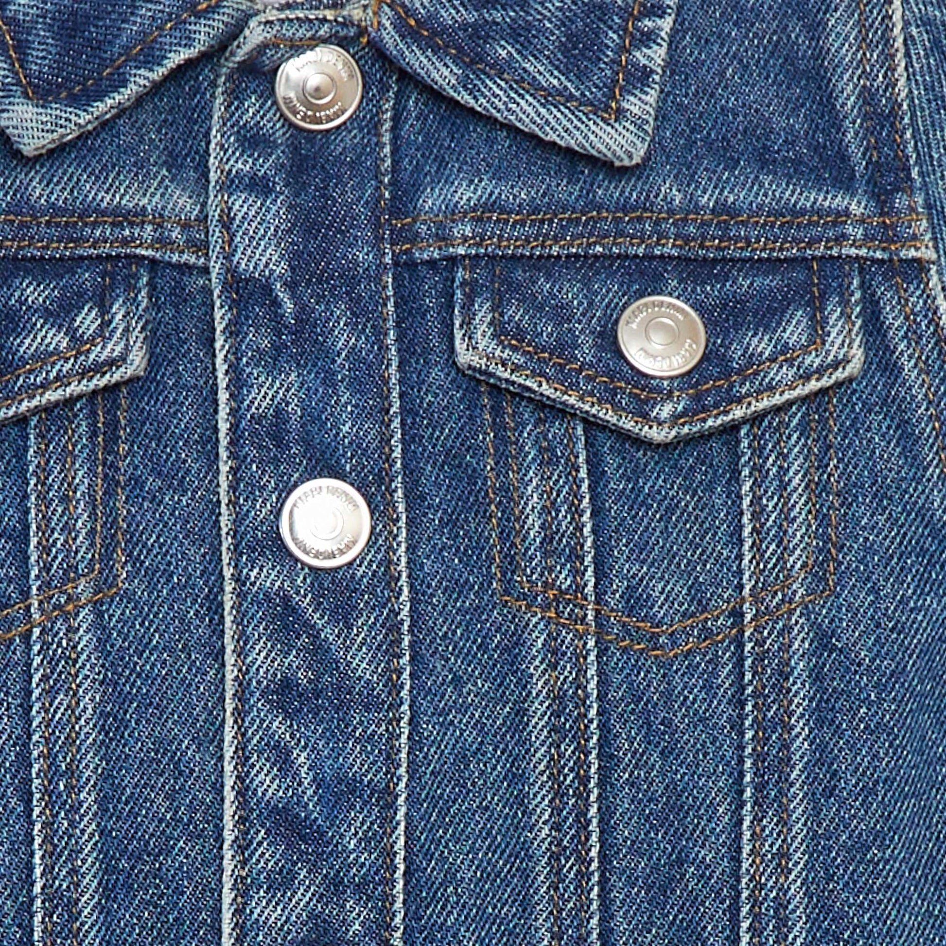 Veste en denim à manches longues BLEU