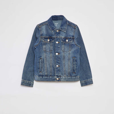 Veste en jean à ouverture boutonnée BLEU