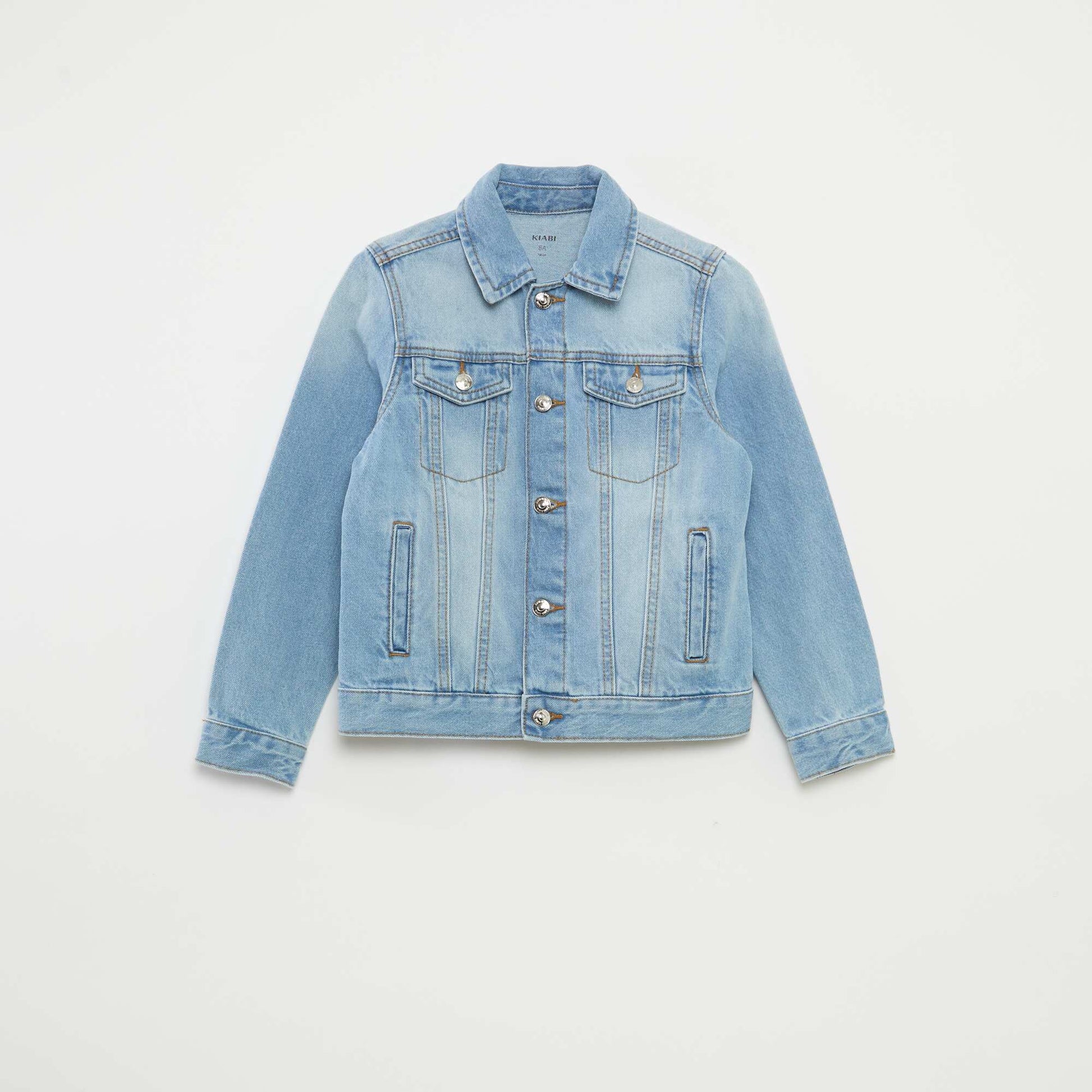 Veste en jean à ouverture boutonnée BLEU