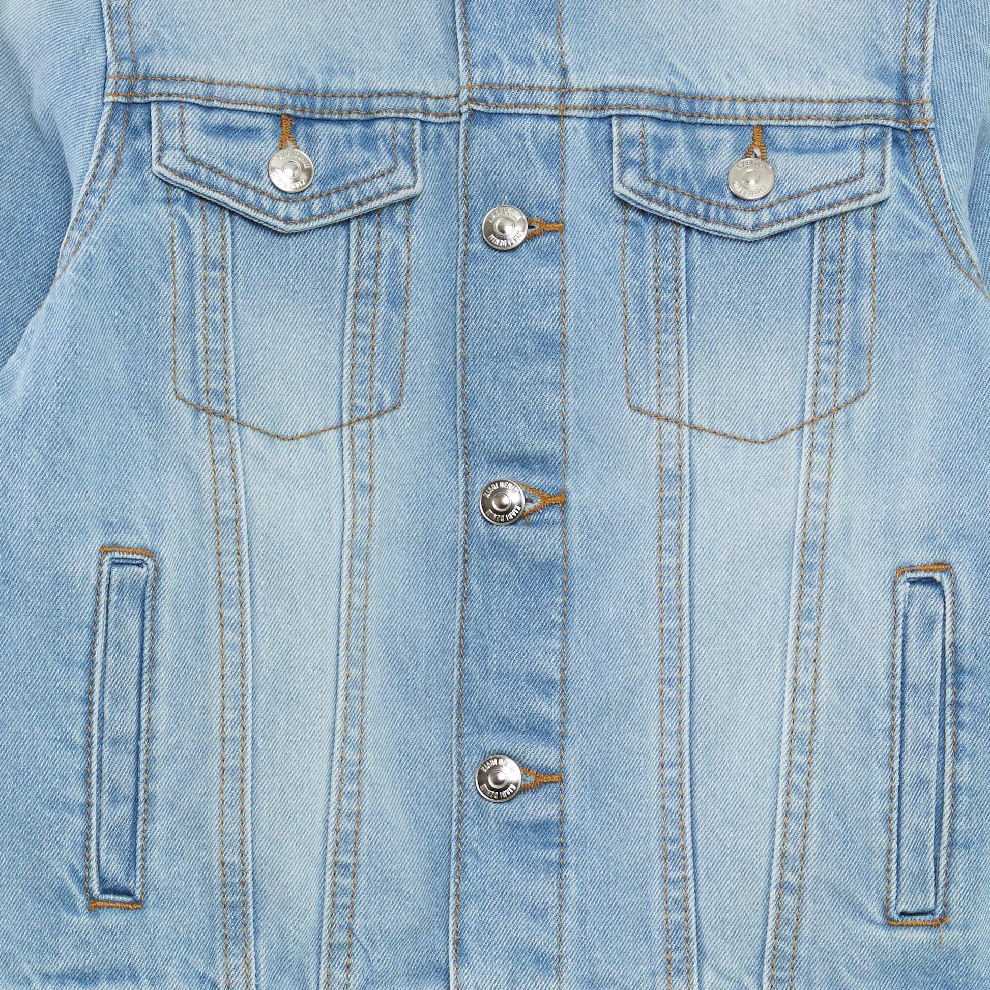 Veste en jean à ouverture boutonnée BLEU