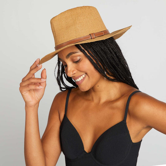 Chapeau en raphia MARRON