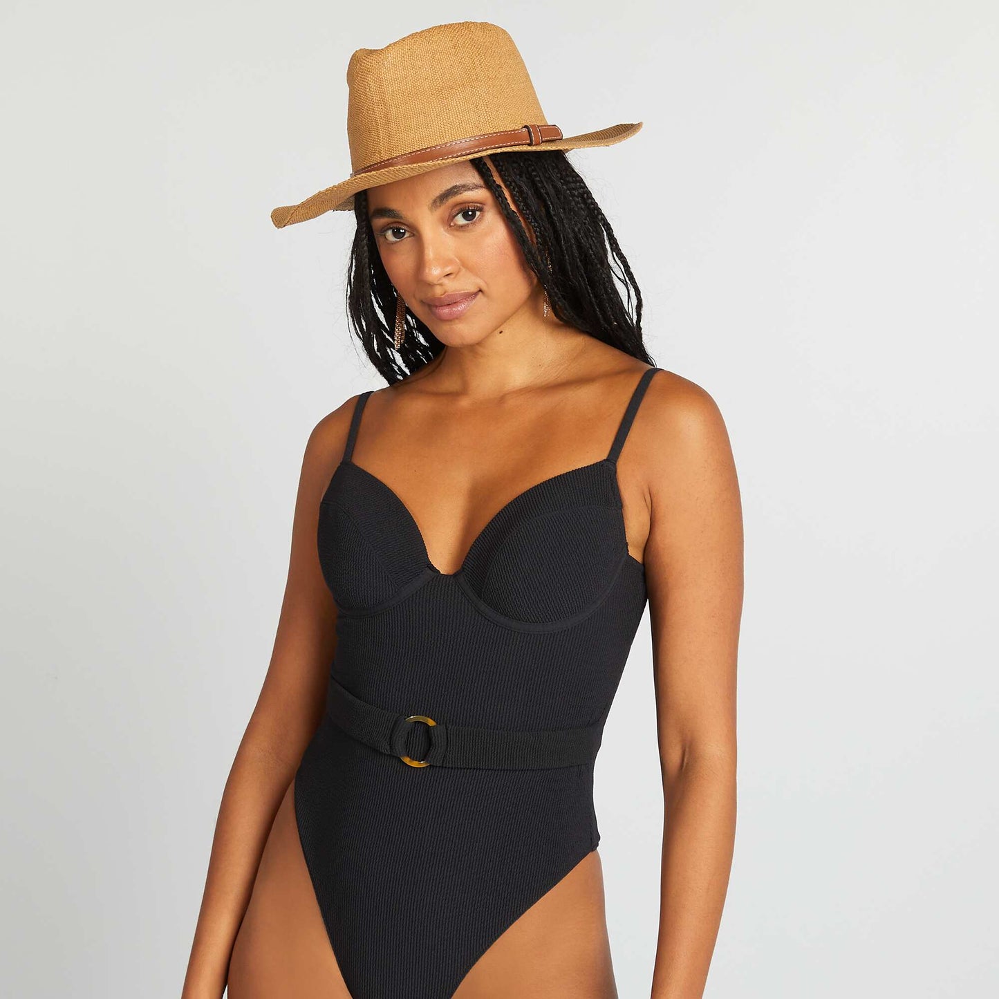 Chapeau en raphia MARRON