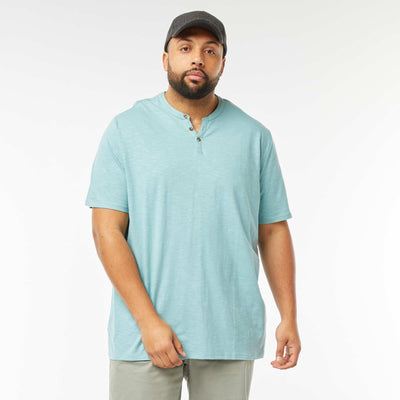T-shirt à col tunisien BLEU