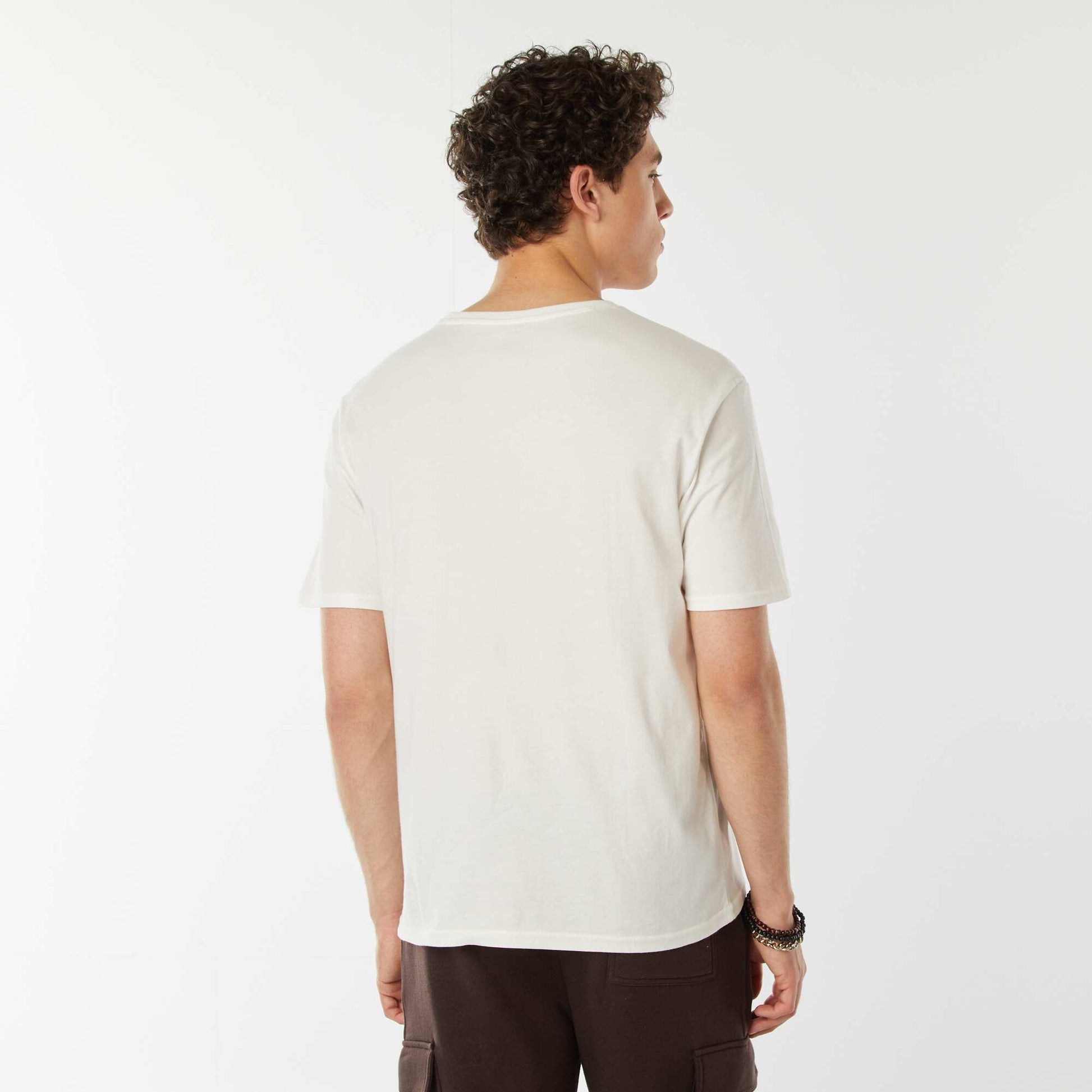 Tee-shirt imprimé à messages BLANC