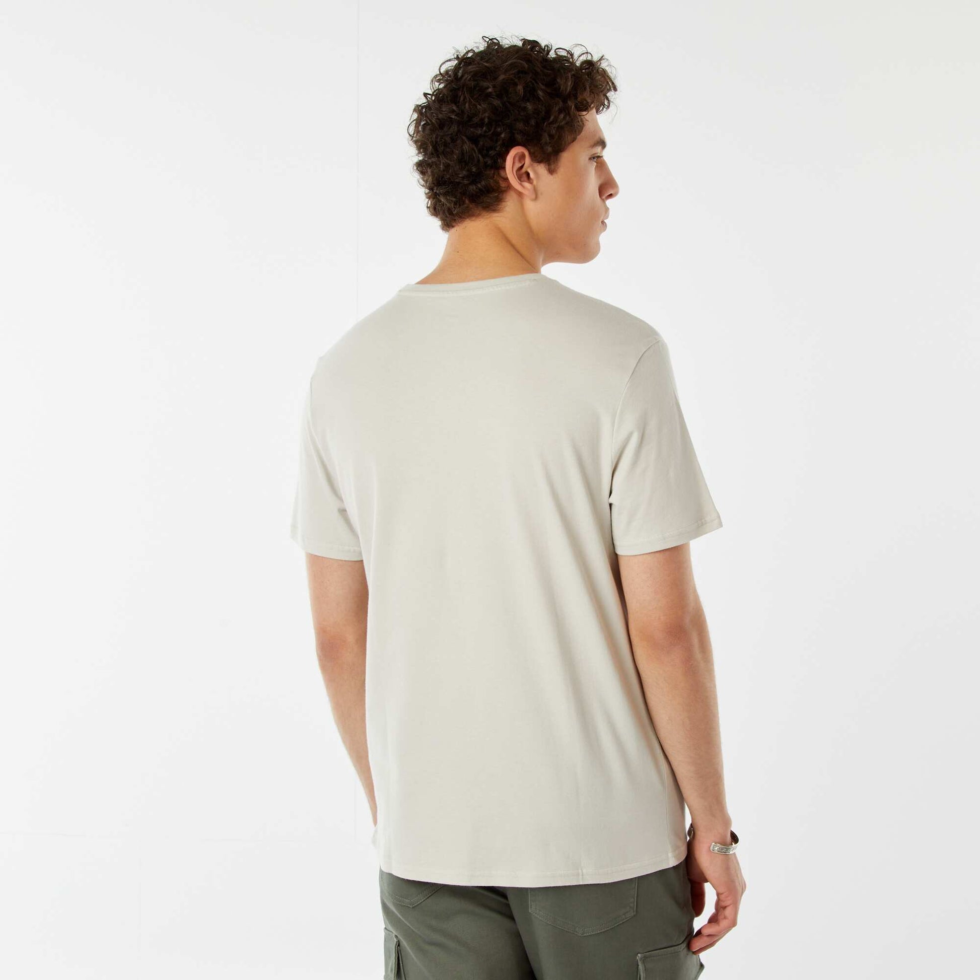 Tee-shirt imprimé à messages GRIS