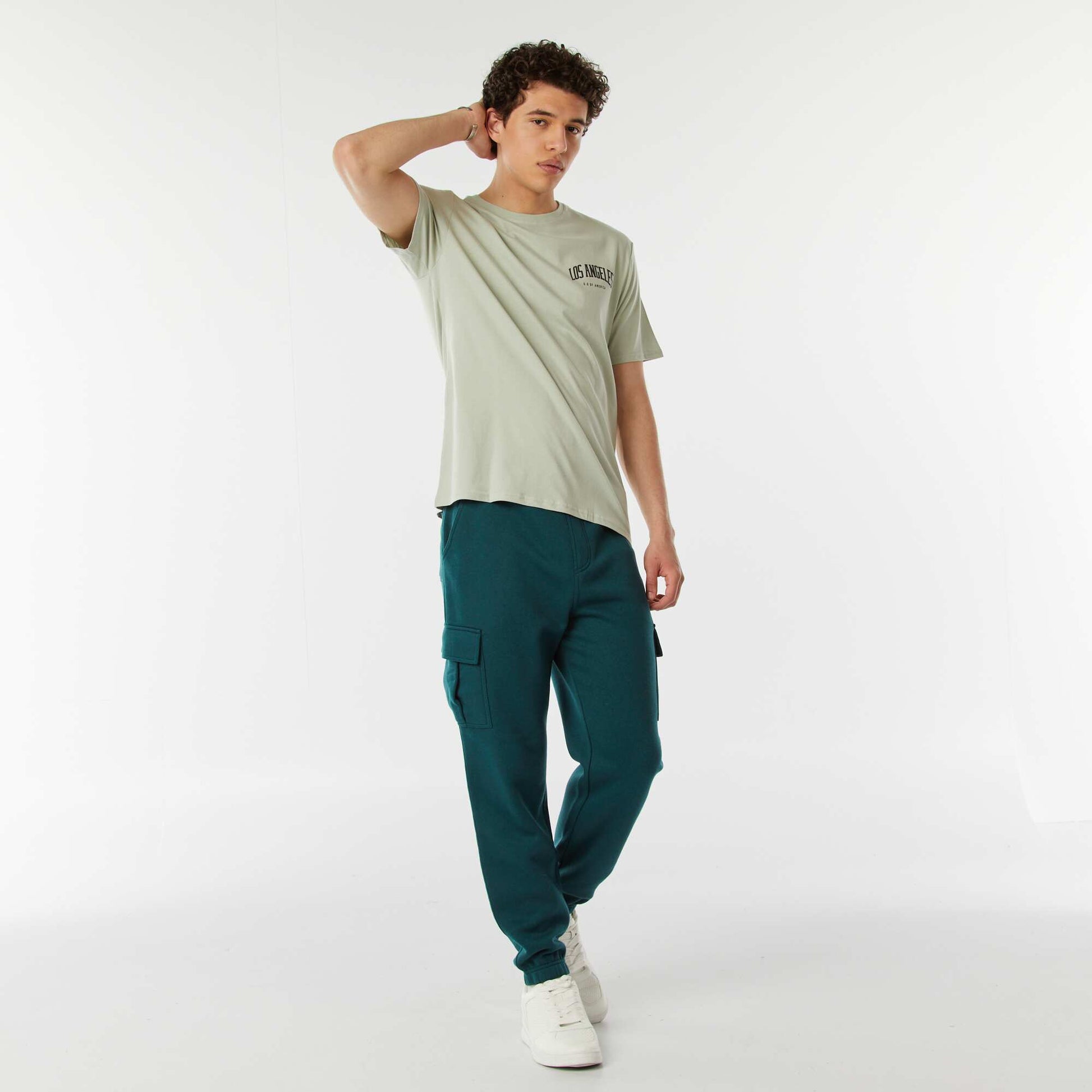 Tee-shirt imprimé à messages VERT