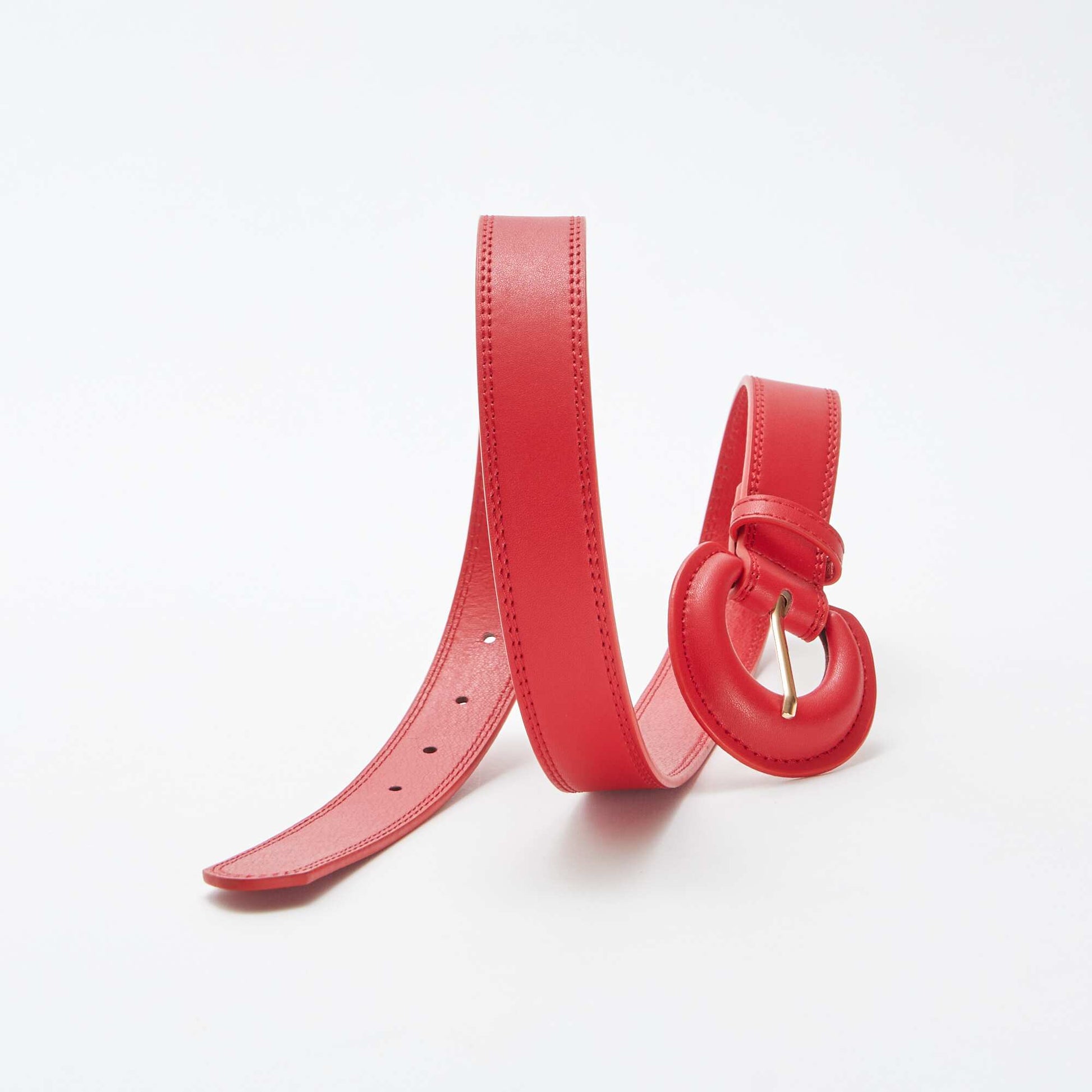 Ceinture avec large boucle ROUGE