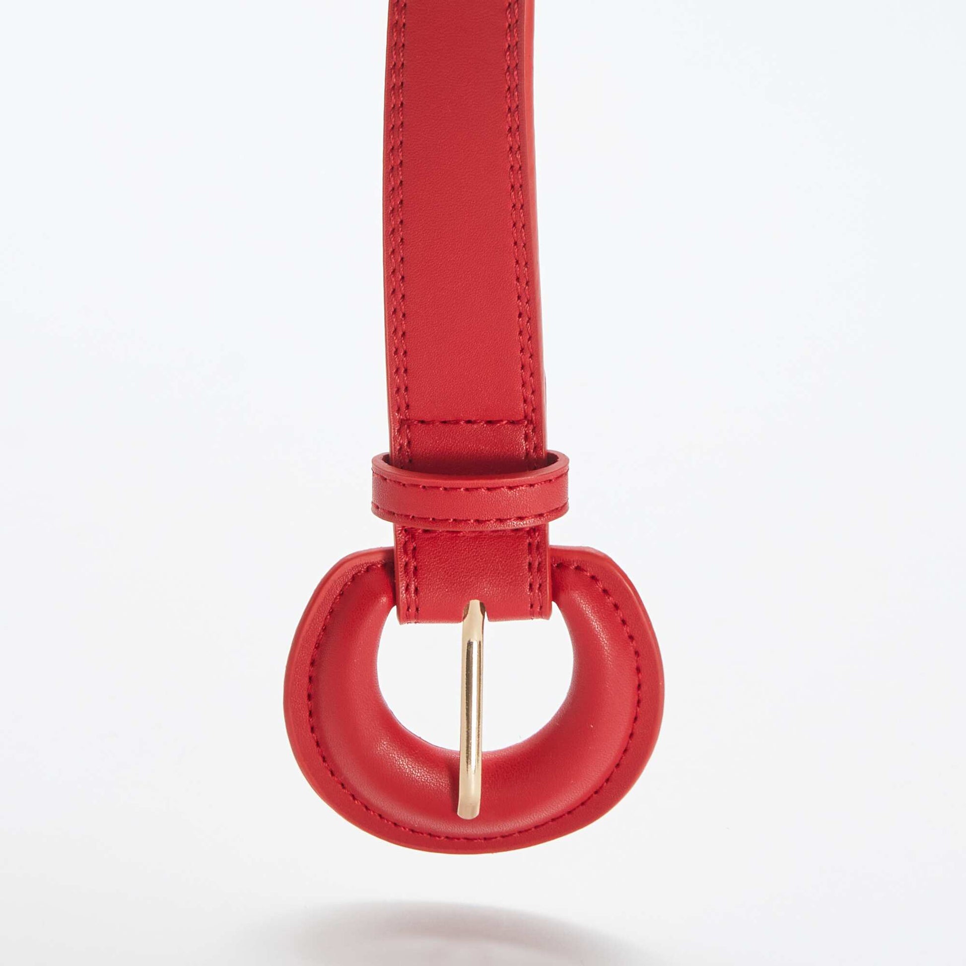 Ceinture avec large boucle ROUGE