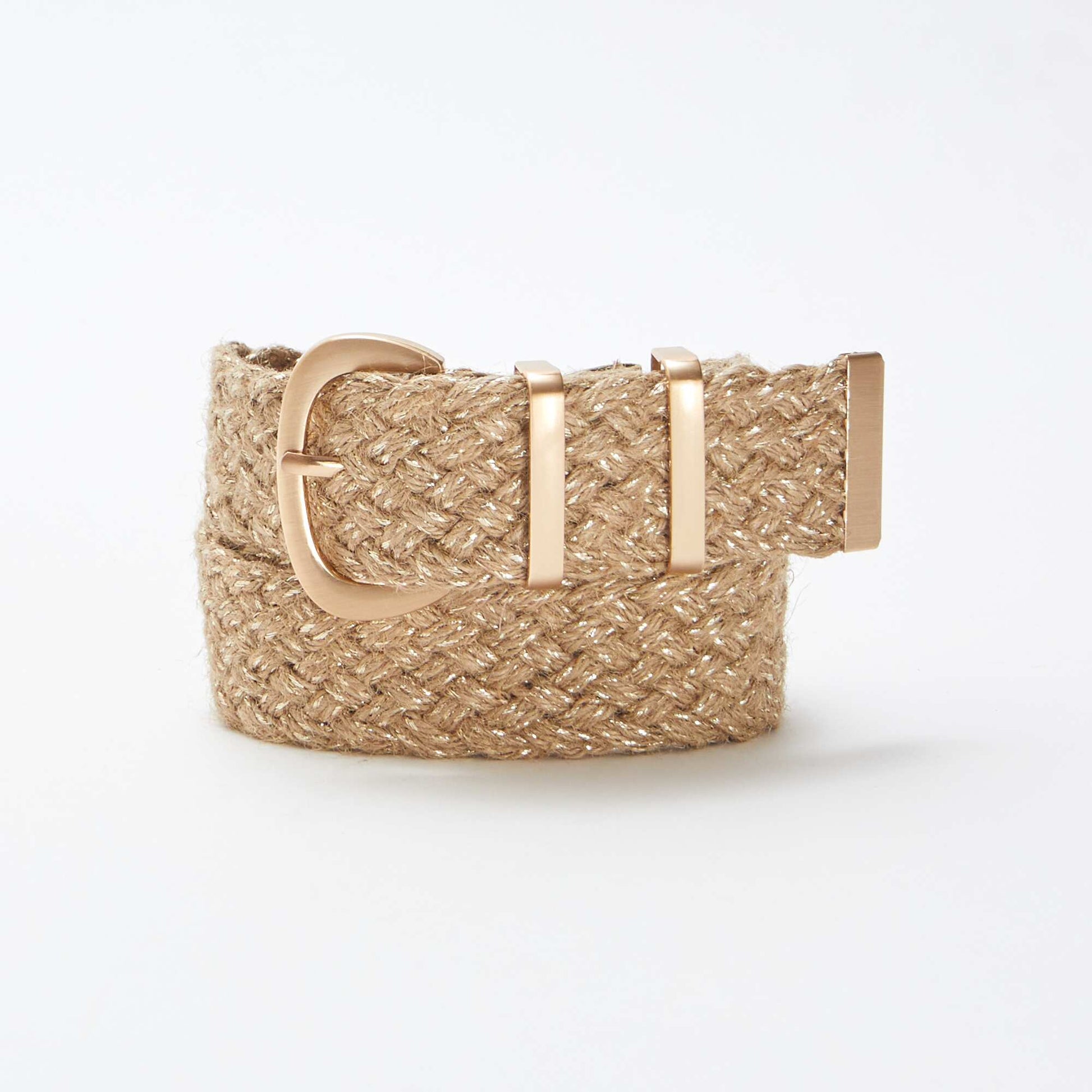 Ceinture en jute pailletée BEIGE