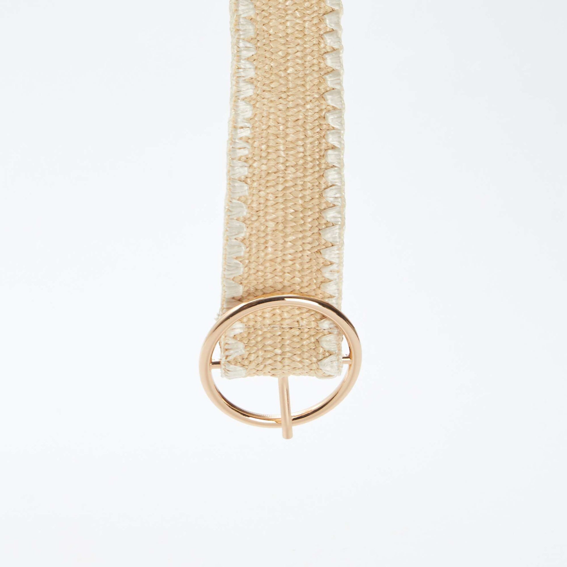 Ceinture brodée en corde BEIGE