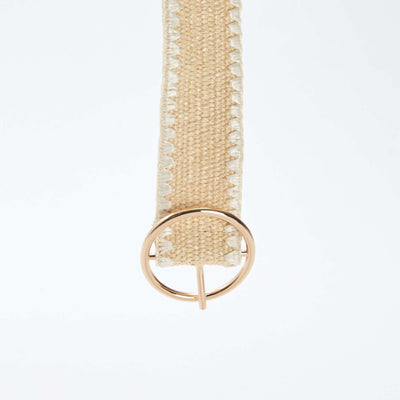 Ceinture brodée en corde BEIGE